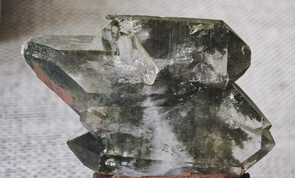 Phantom Quartz with Chlorite from Plattenberg, Vals, Surselva, Switzerland - image 4