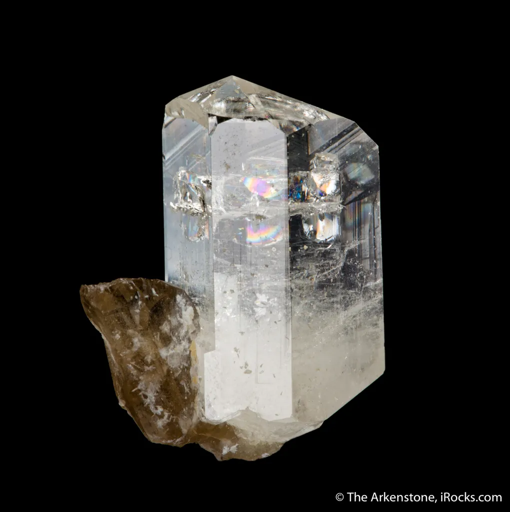 Phenakite (DT) on Smoky Quartz - image 3