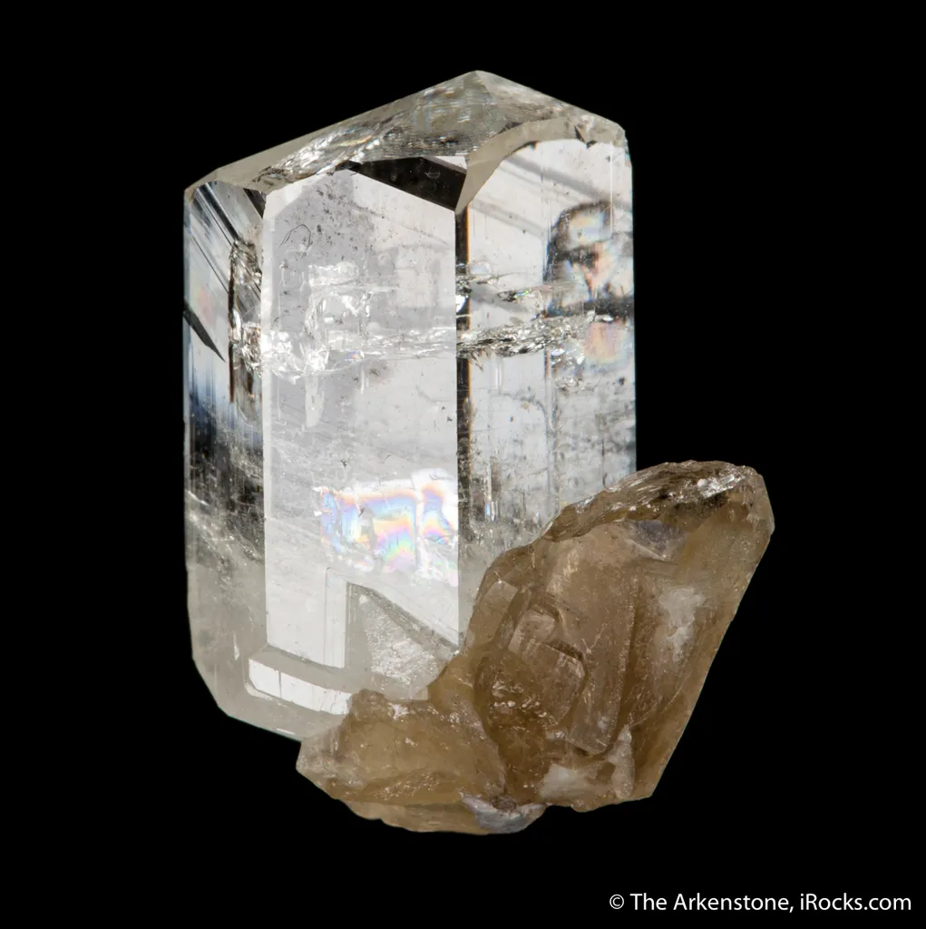 Phenakite (DT) on Smoky Quartz - image 2