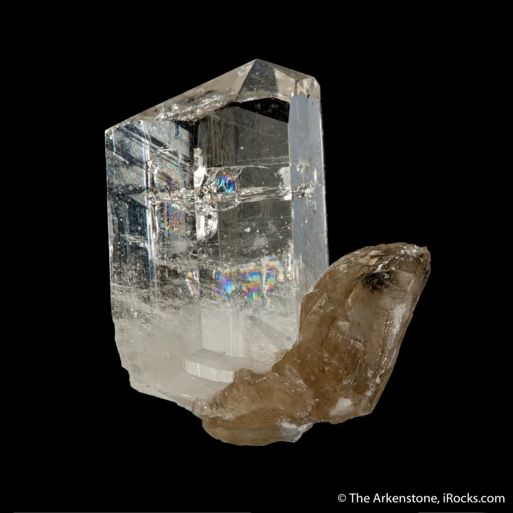 Phenakite (DT) on Smoky Quartz image