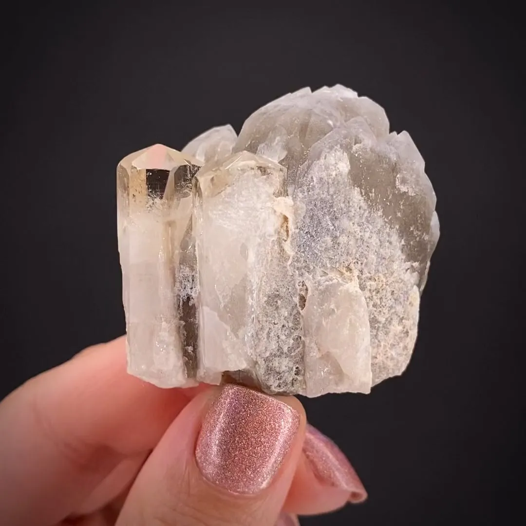 Phenakite on Quartz - image 1