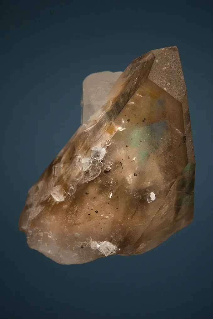 Phenakite on Quartz var. Smoky - image 6