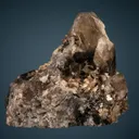 Phenakite on Quartz var. Smoky - image 3