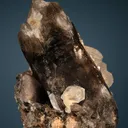 Phenakite on Quartz var. Smoky - image 4