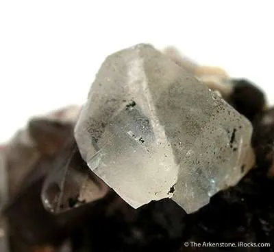 Phenakite (Twinned) on Smoky Quartz - image 2