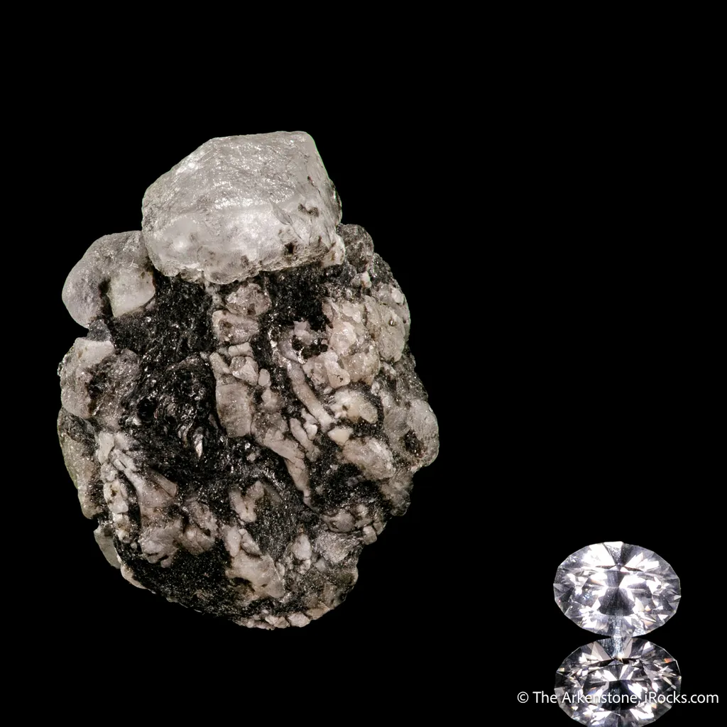 Phenakite - Type Locality (Rough & Cut Set) image