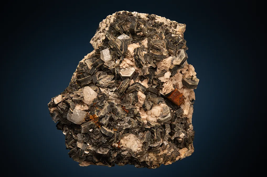 Phenakite with Muscovite and LIMONITE after Pyrite image
