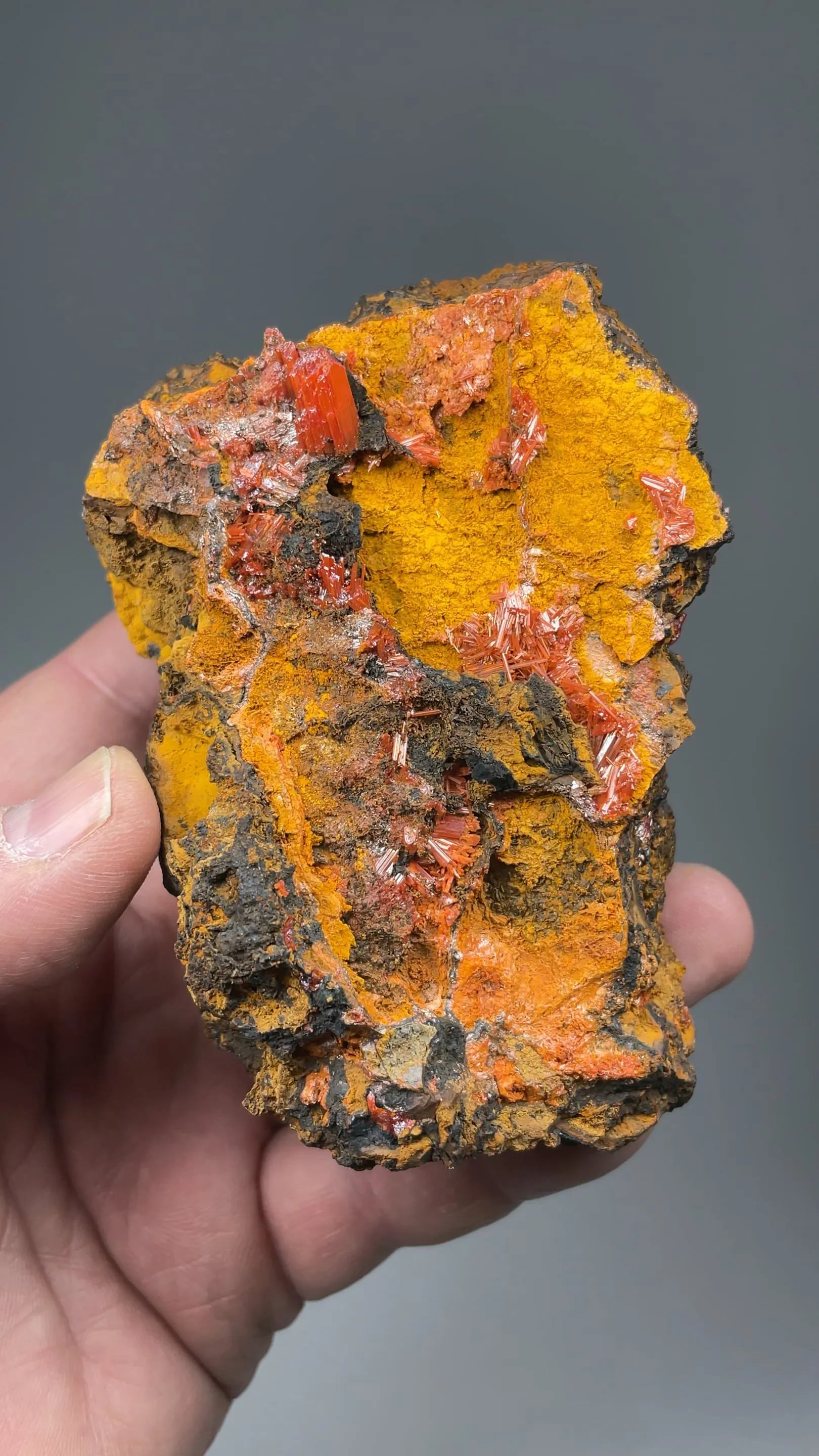 Philipsbornite with Crocoite - image 2