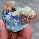 Phillipsite with Fluorite on Chalcedony. - image 6