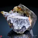 Phillipsite with Fluorite on Chalcedony. Natural Mineral specimen - image 1