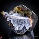 Phillipsite with Fluorite on Chalcedony. Natural Mineral specimen - image 10
