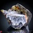 Phillipsite with Fluorite on Chalcedony. Natural Mineral specimen - image 9