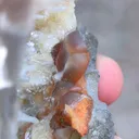 Phillipsite with Fluorite on Chalcedony. Natural Mineral specimen - image 5