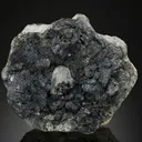 Phosgenite on Galena on Baryte - image 1