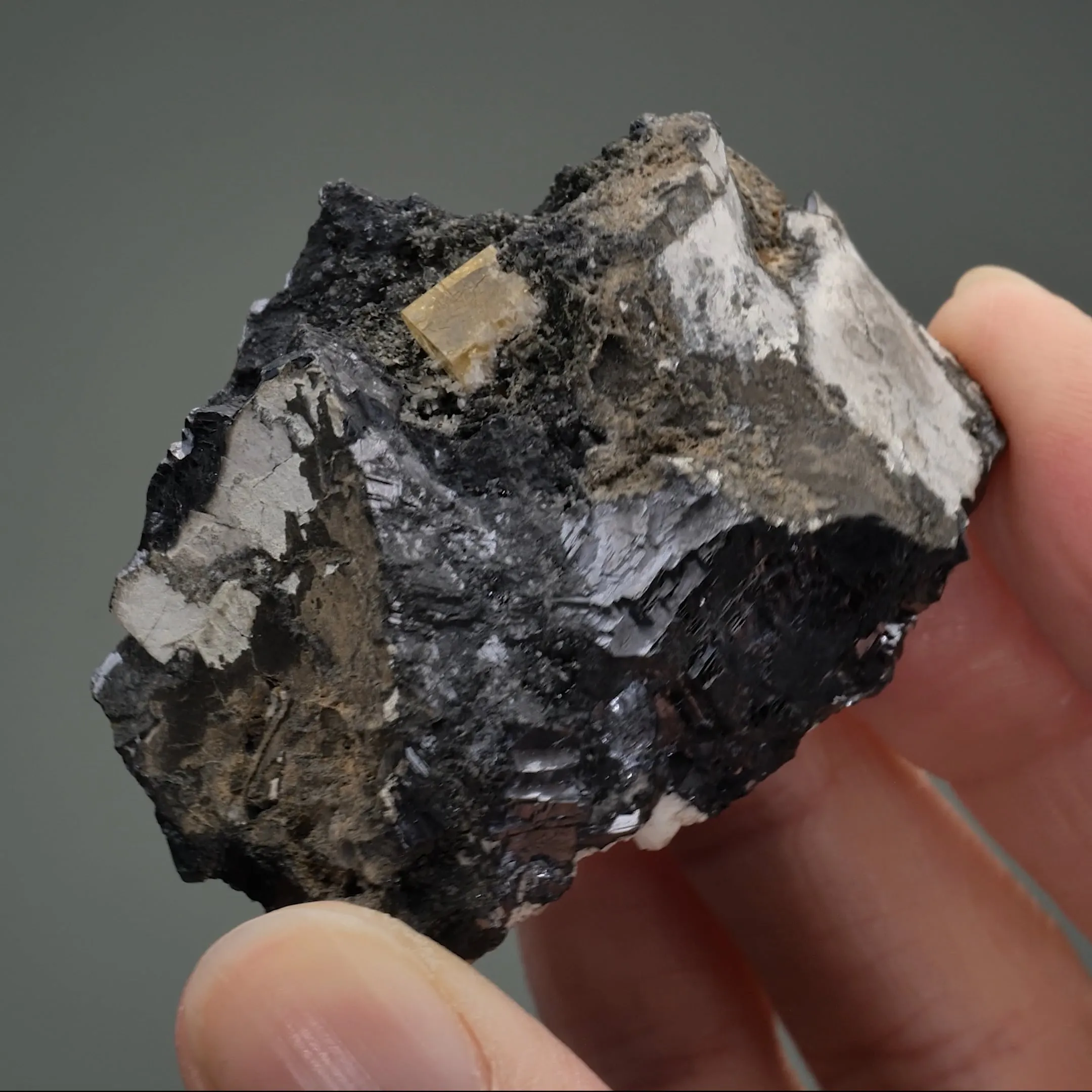 Phosgenite on Galena with Baryte - image 2