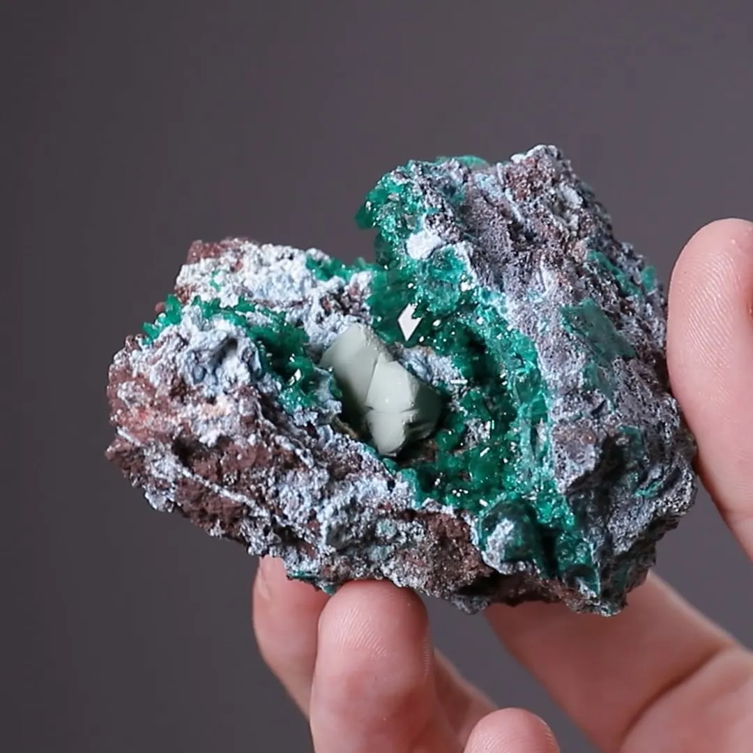 Phosphohedyphane with Dioptase - image 2