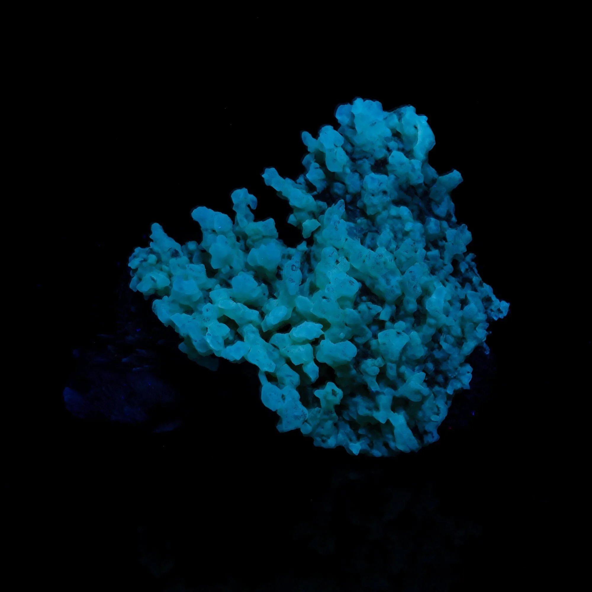 Phosphorescent Calcite on Mordenite with Iron Inclusions – Rare Mineral Specimen from India - image 6