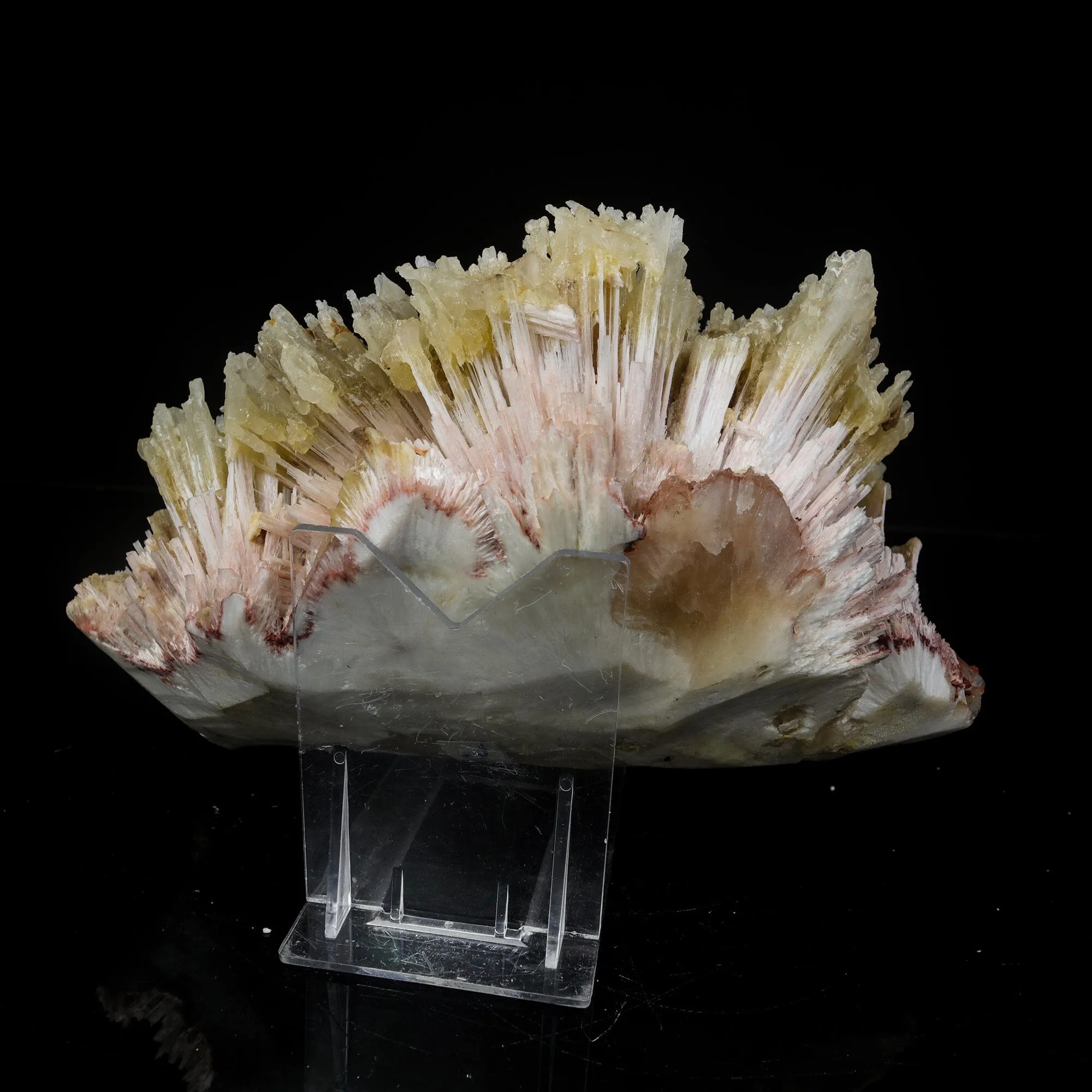 Phosphorescent Calcite on Mordenite with Iron Inclusions – Rare Mineral Specimen from India - image 7