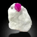 Pigeon Blood Ruby Crystal Matrix Pyrite Specimen Fromfrom Afghanistan, Kabul, Jegdalek ruby deposit - image 1