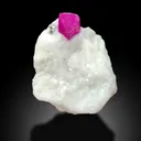 Pigeon Blood Ruby Crystal Matrix Pyrite Specimen Fromfrom Afghanistan, Kabul, Jegdalek ruby deposit - image 2