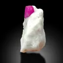 Pigeon Blood Ruby Crystal Matrix Pyrite Specimen Fromfrom Afghanistan, Kabul, Jegdalek ruby deposit - image 3