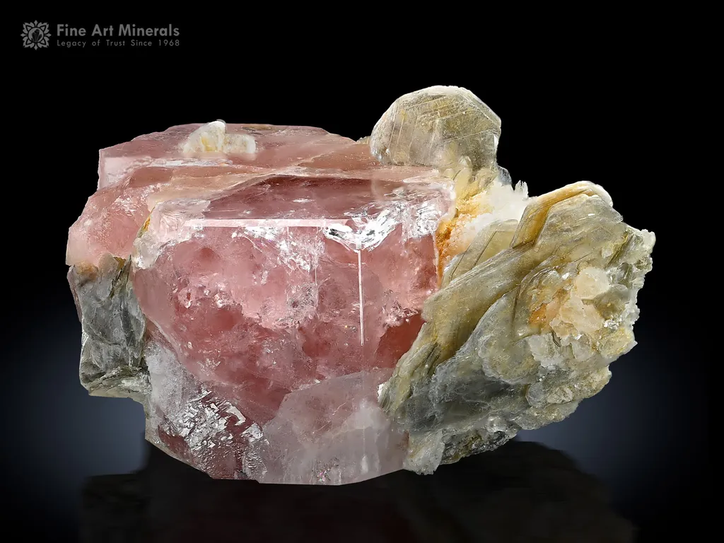 Pink Apatite with Muscovite from Nagar Pakistan image