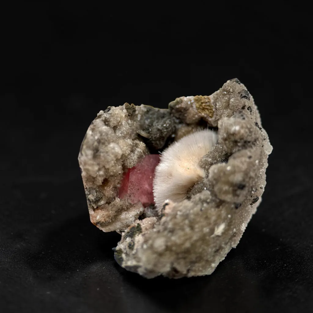 Pink Calcite with Mesolite - image 2