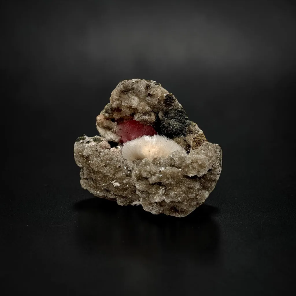 Pink Calcite with Mesolite - image 3