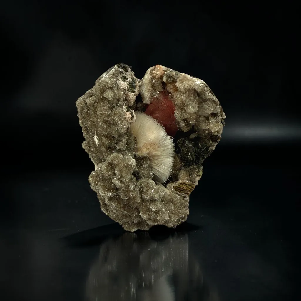 Pink Calcite with Mesolite image