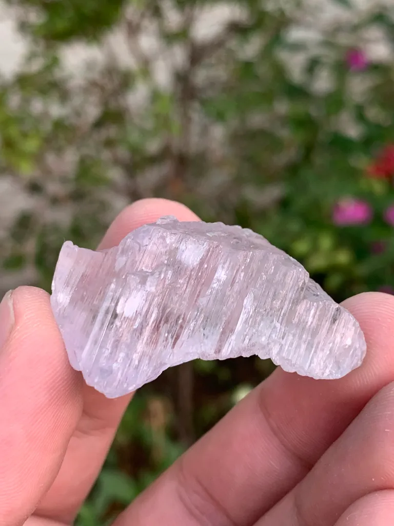 Pink Etched Kunzite Crystal from Afghanistan image