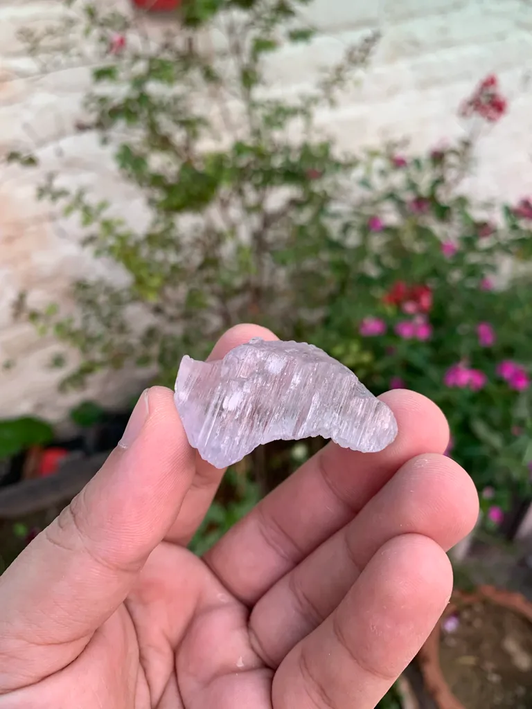 Pink Etched Kunzite Crystal from Afghanistan - image 3