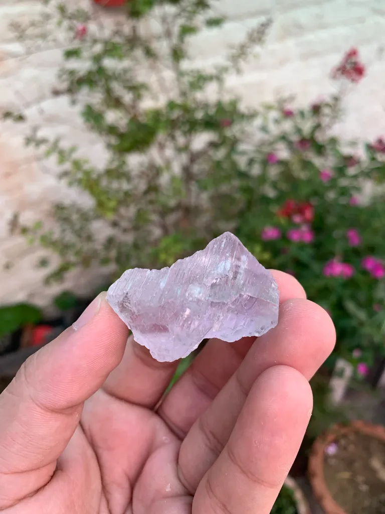 Pink Etched Kunzite Crystal from Afghanistan - image 6