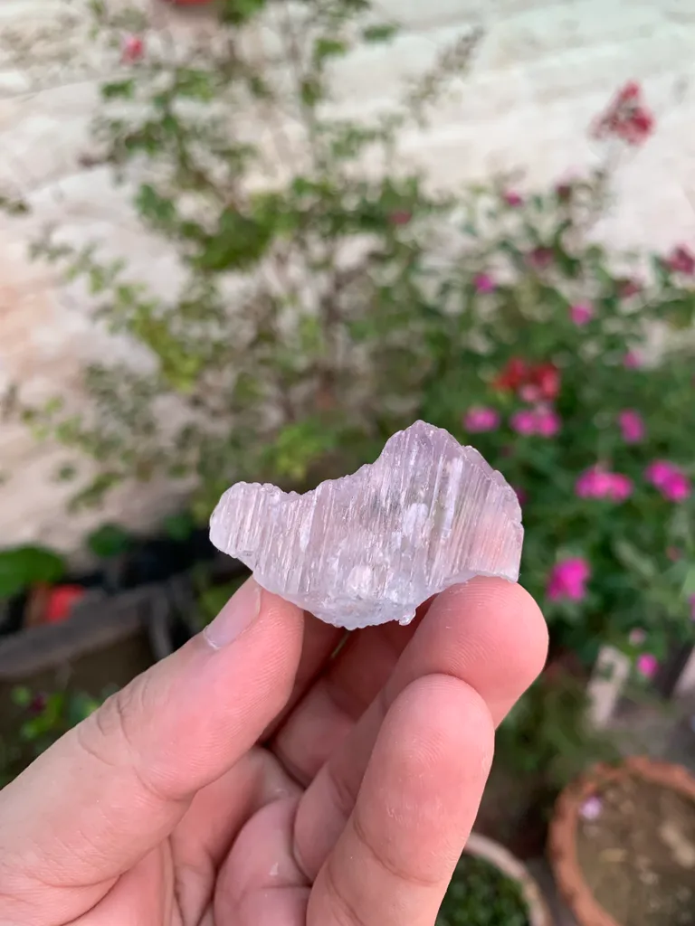 Pink Etched Kunzite Crystal from Afghanistan - image 4