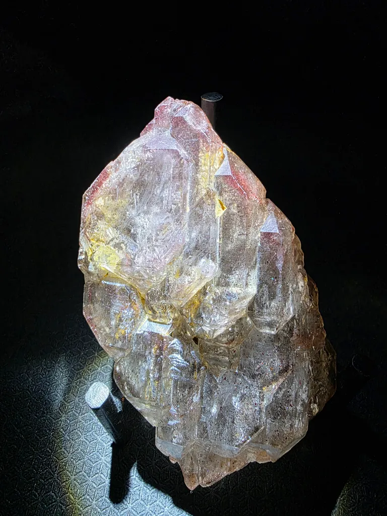 Pink f fire smoky quartz with covelite inclusions floater - image 5