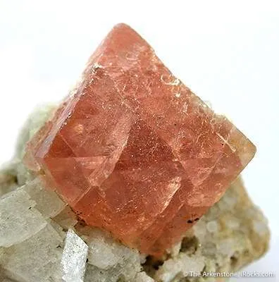 Pink Fluorite on Adularia - image 3