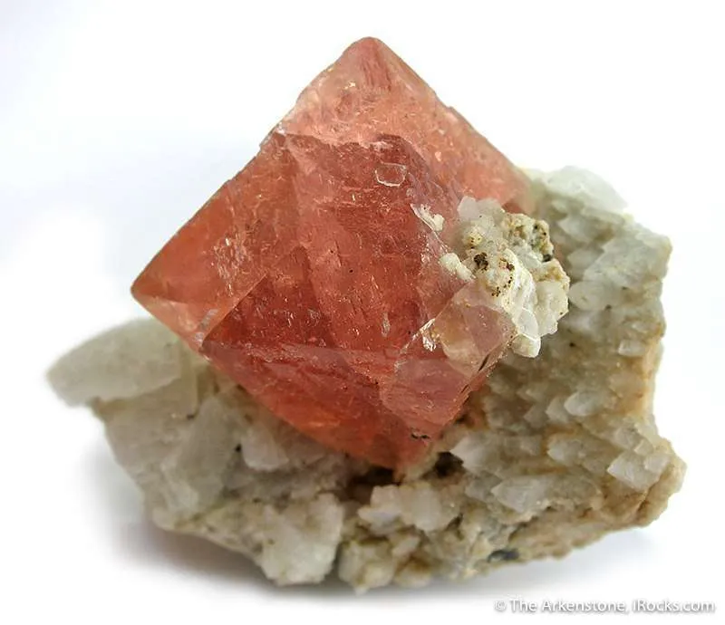 Pink Fluorite on Adularia - image 2