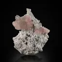 Pink Fluorite on Albite - image 1