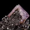 Pink Fluorite on Arsenopyrite - image 1