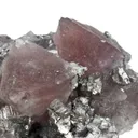 Pink Fluorite on Arsenopyrite - image 2