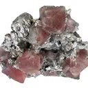 Pink Fluorite on Arsenopyrite - image 1