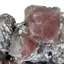 Pink Fluorite on Arsenopyrite - image 3