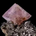 Pink Fluorite on Arsenopyrite - image 6