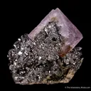Pink Fluorite on Arsenopyrite - image 7