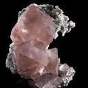 Pink Fluorite on Feldspar - image 1