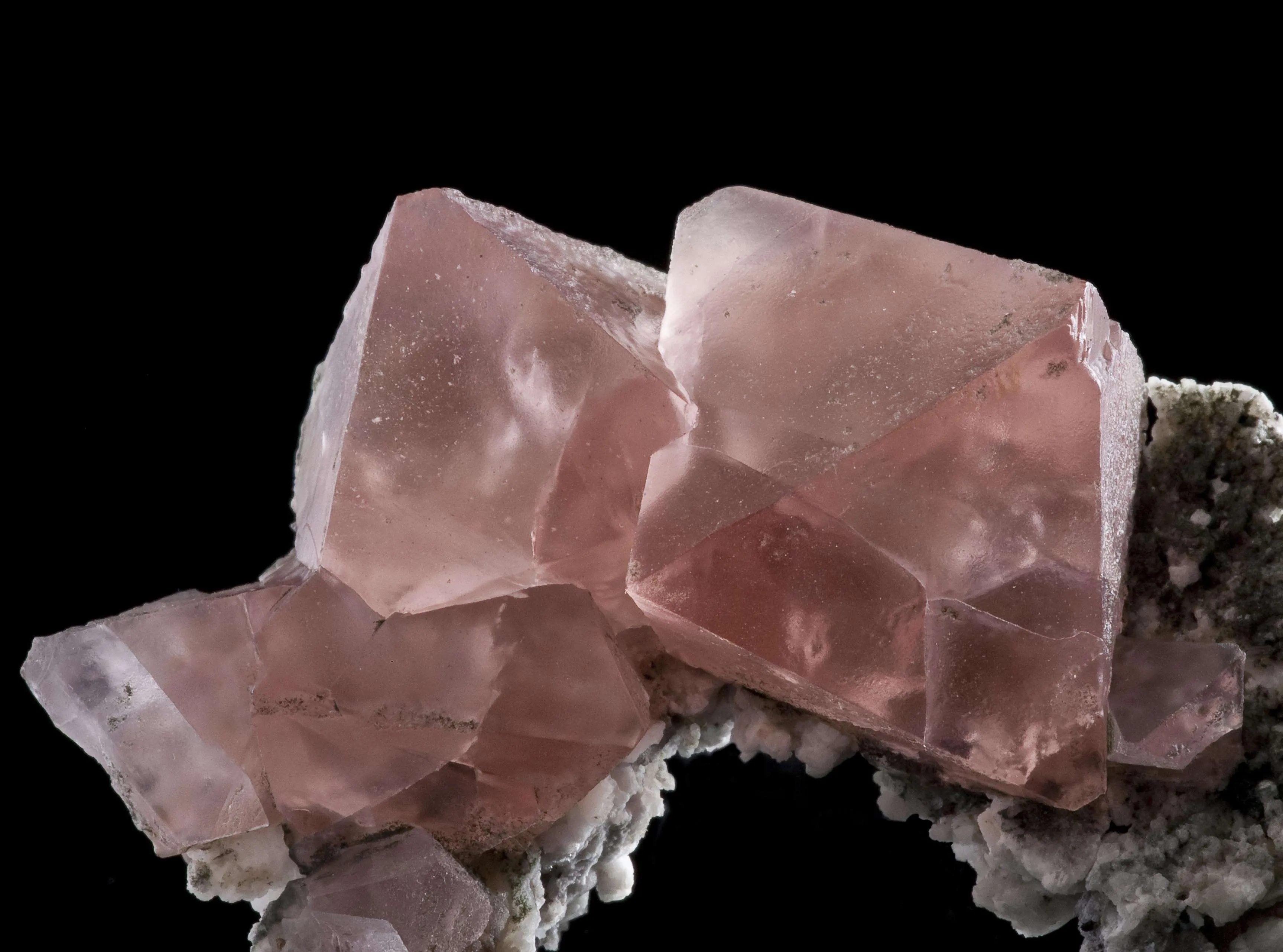 Pink Fluorite on Feldspar - image 3