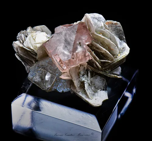 Pink Fluorite on Muscovite - image 2