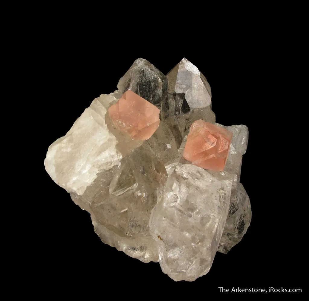 Pink Fluorite on Quartz - image 4