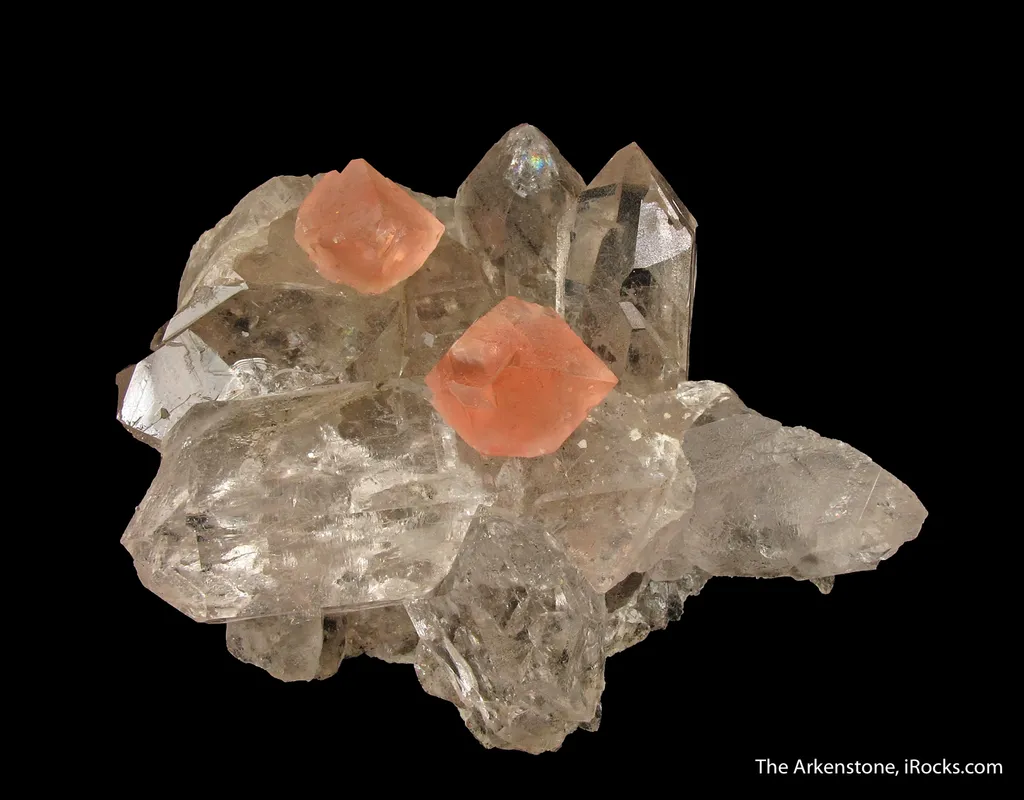 Pink Fluorite on Quartz - image 2