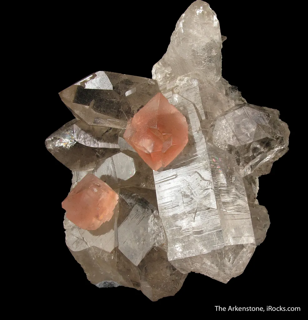 Pink Fluorite on Quartz image