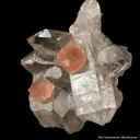 Pink Fluorite on Quartz - image 1